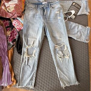 Flying Monkey Light Blue Distressed Boyfriend Jeans